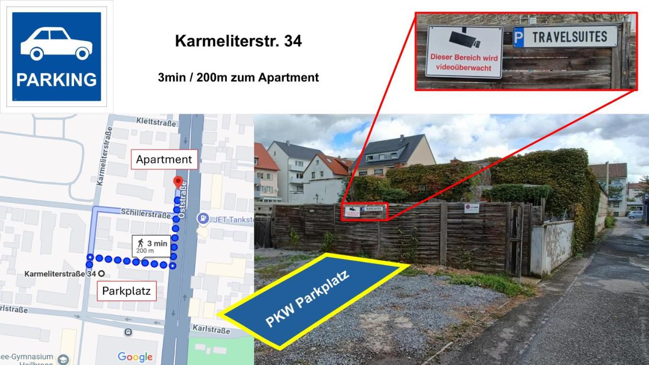 Parkplatz - Zentral - modern - 3-Zi 6x Pers - B&B