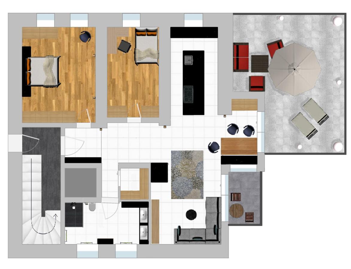 Villa Tribulaunblick - Design-Apartment mit Bergblick & Sonnenterrasse - B&B