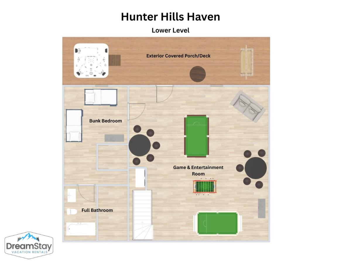 Hunter Hill Haven - Pet Friendly Hot Tub Game RM Secluded Cabin Between Gatlinburg & Pigeon Forge - B&B Sevierville