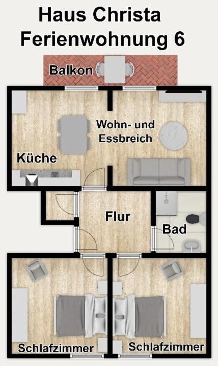 Haus Christa Ferienwohnung 6 - B&B