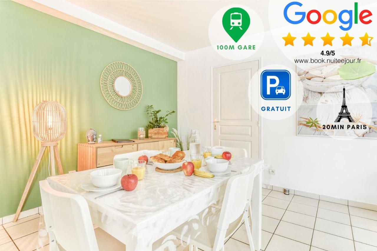 Cosy T2 à 100m de la Gare, parking gratuit, WiFi Fibre pour 4 personnes - B&B Saint-Cyr-l'École