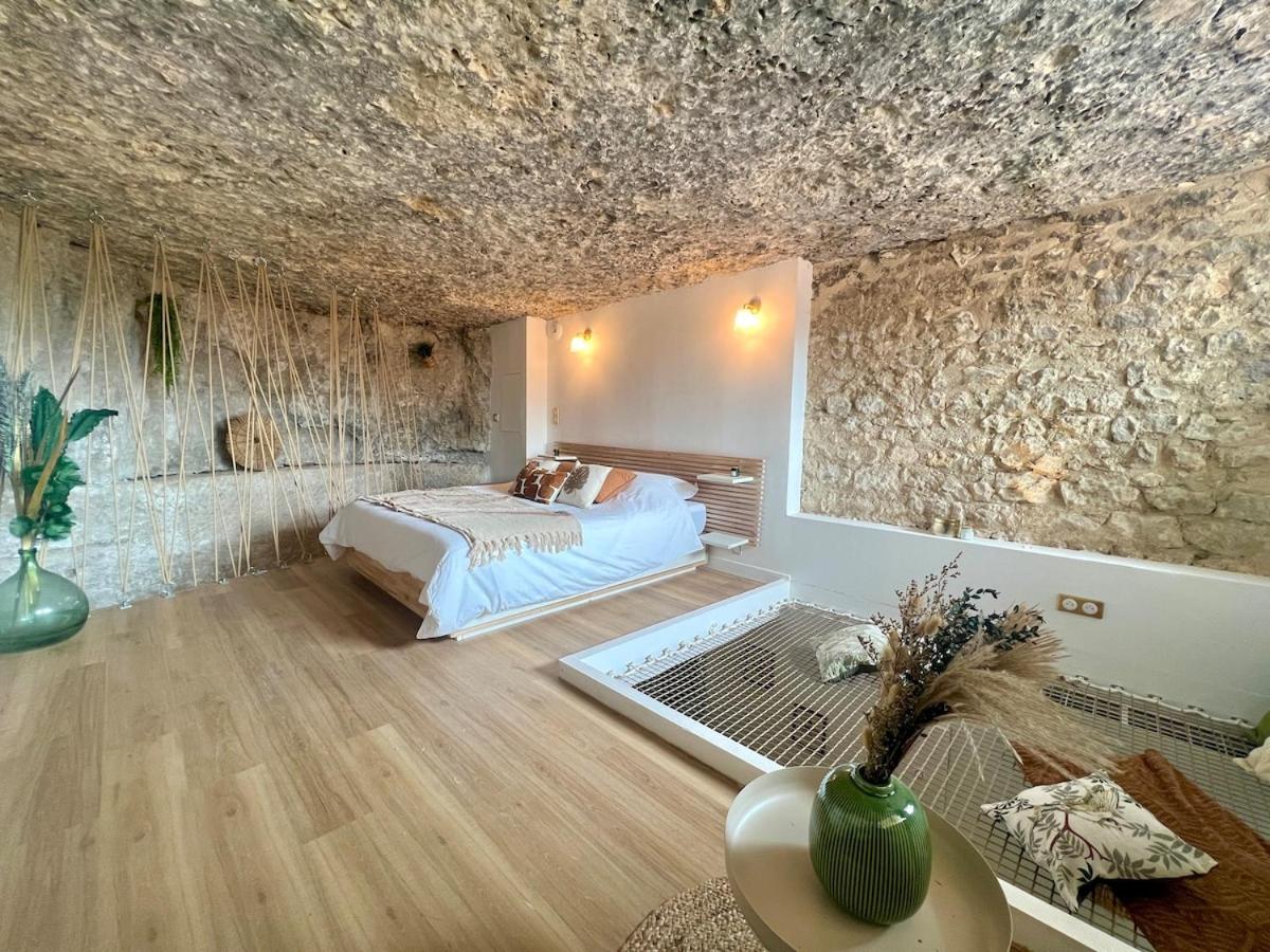 Splendide appartement troglodyte à 5 min du centre - B&B