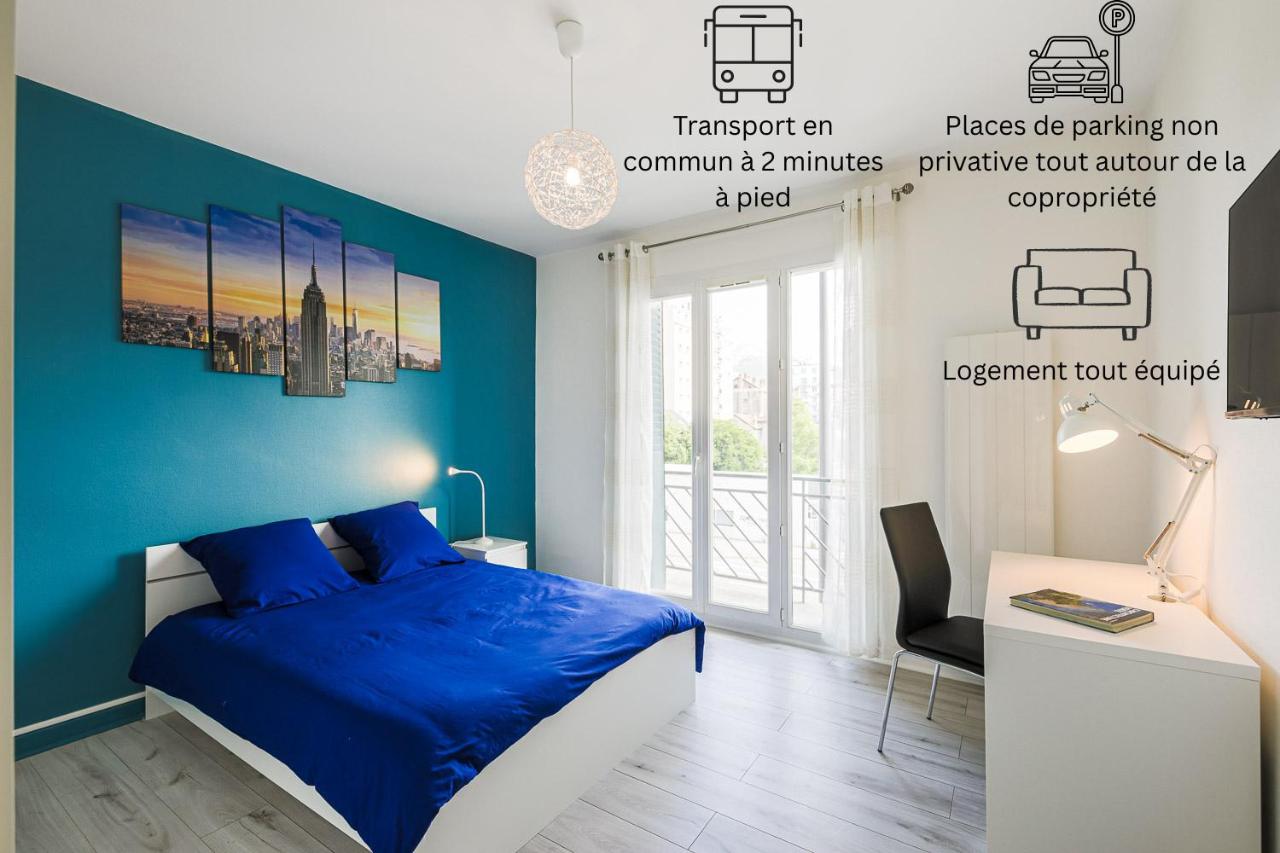 La coloc' Smart & Cosy - 4 chambres différentes et privatives sont disponible dans ce T4 de 80m2 en colocation - Jusqu'à 2 personnes par chambre - 1 lit double par chambre - B&B