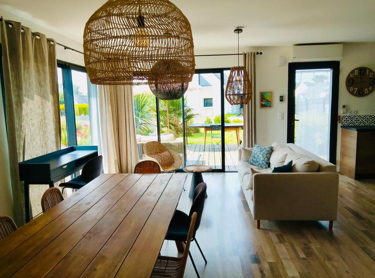 SOZEN - Maison bois récente, lumineuse avec terrasse et grand Jardin, proche des plages - B&B Tréogat