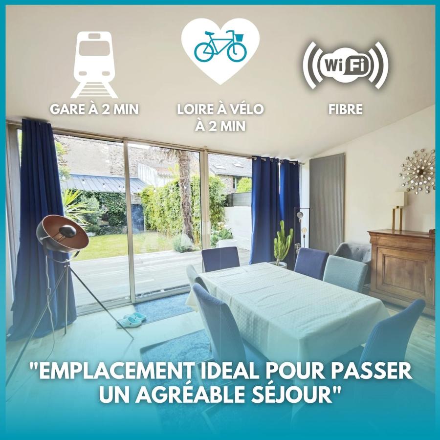 Ancevia, Maison proche gare et Loire avec jardin - B&B