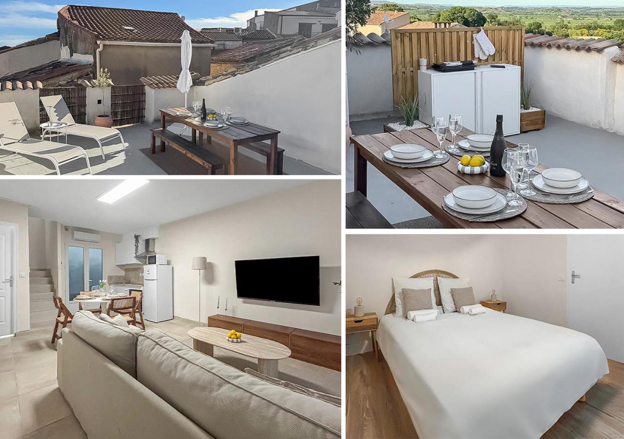 Maison 10 min de Béziers, 30 min de la mer et sa terrasse panoramique - B&B Puissalicon