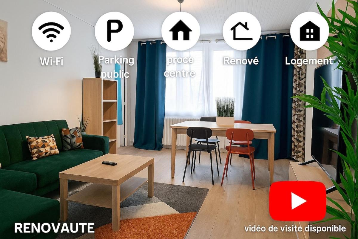 Elegant T3 renove, wifi, 6 personnes max - B&B
