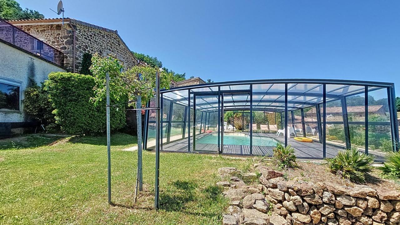 Les Gîtes de Combalat Piscine couverte à proximité de Peaugres - Ferienwohnung Félines