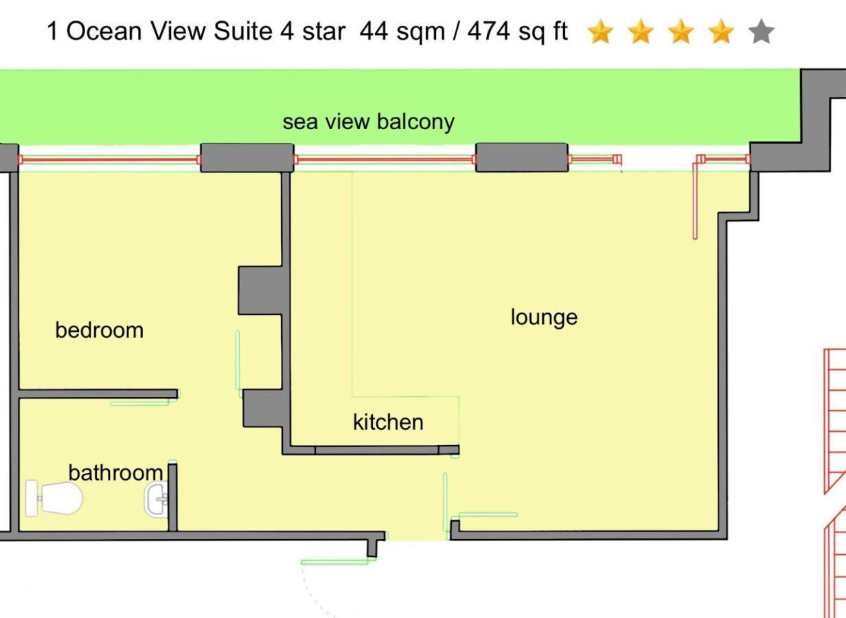01 Deluxe One-Bedroom Apartment with Ocean View