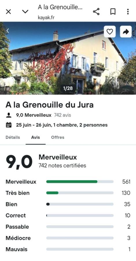 A la Grenouille du Jura - Bed and Breakfast Bellignat