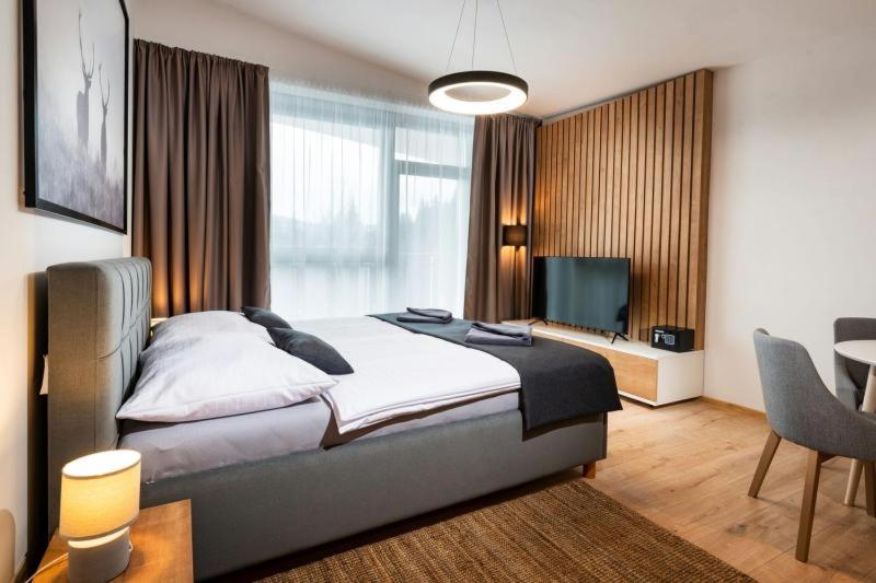Appartement met 1 slaapkamer, balkon en uitzicht op de bergen.