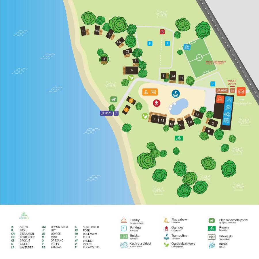 Herbals - Tree&Lake houses with bath, sauna, bikes, motorboat - Ferienwohnung Mielno