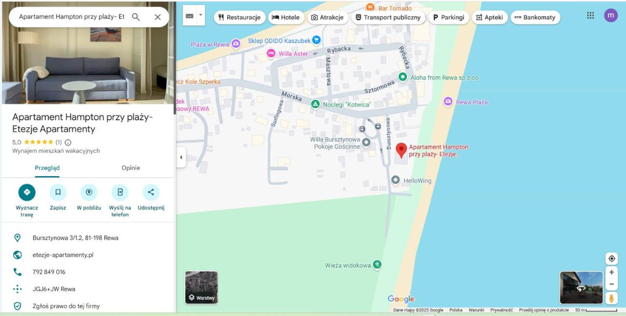 Apartament Hampton przy plaży - Etezje Apartamenty - B&B Rewa