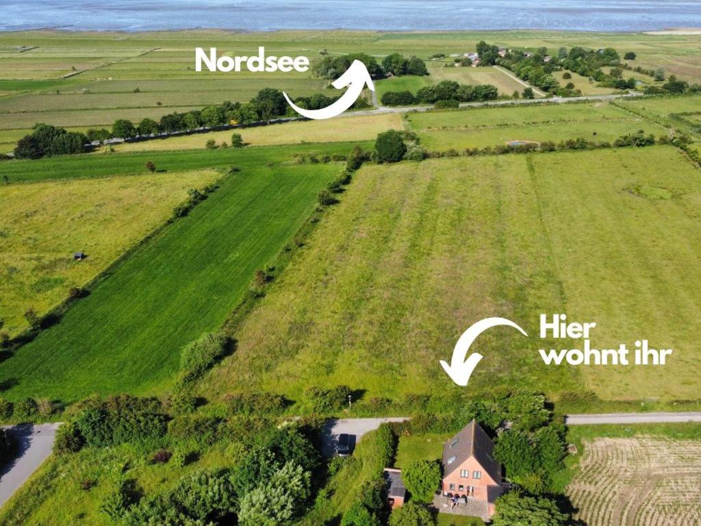 Nordsee im Blick - Kamin & Privat-Garten - Design-Haus Heverstrom - B&B