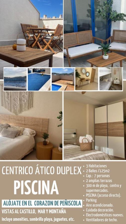 Céntrico Ático Duplex Piscina 3 dormitorios Entradas y salidas en SÁBADO - B&B Peñíscola