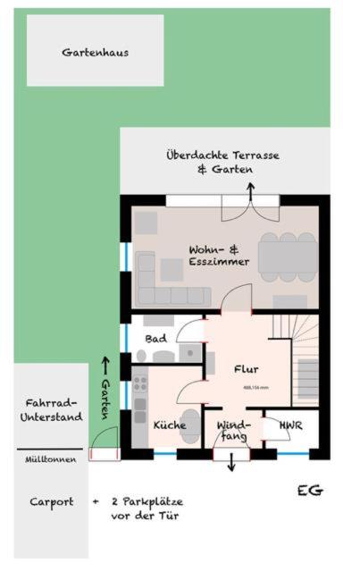Garten, Sonnenterrasse und Strandkorb - B&B