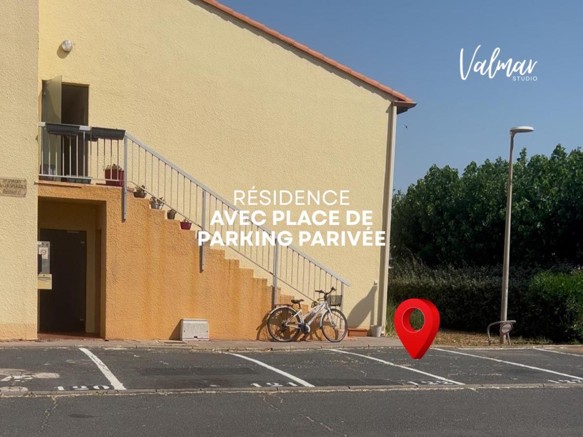 Studio Valmar, accès plage 150m - B&B Valras-Plage