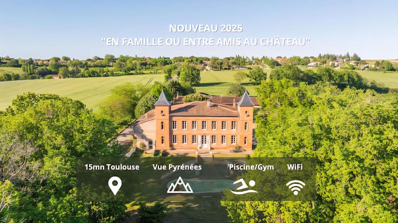 Château La Bordette 15mn Toulouse Vue Pyrénées, Piscine - B&B Clermont-le-Fort