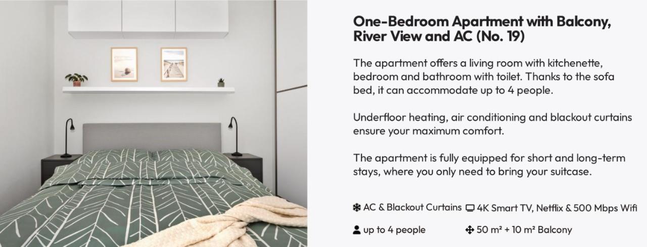 Apartamento de 1 dormitorio con balcón y vistas al agua