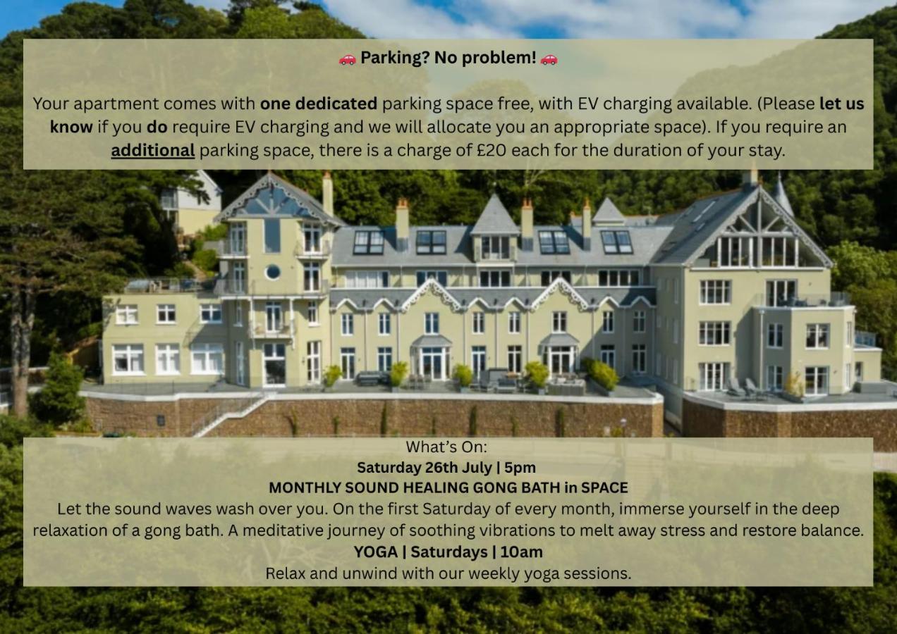 Ocean Terrace, Luxury Family Apt, Sea view and Terrace, 2 BR, Parking - Chambres d’hôtes Lynmouth