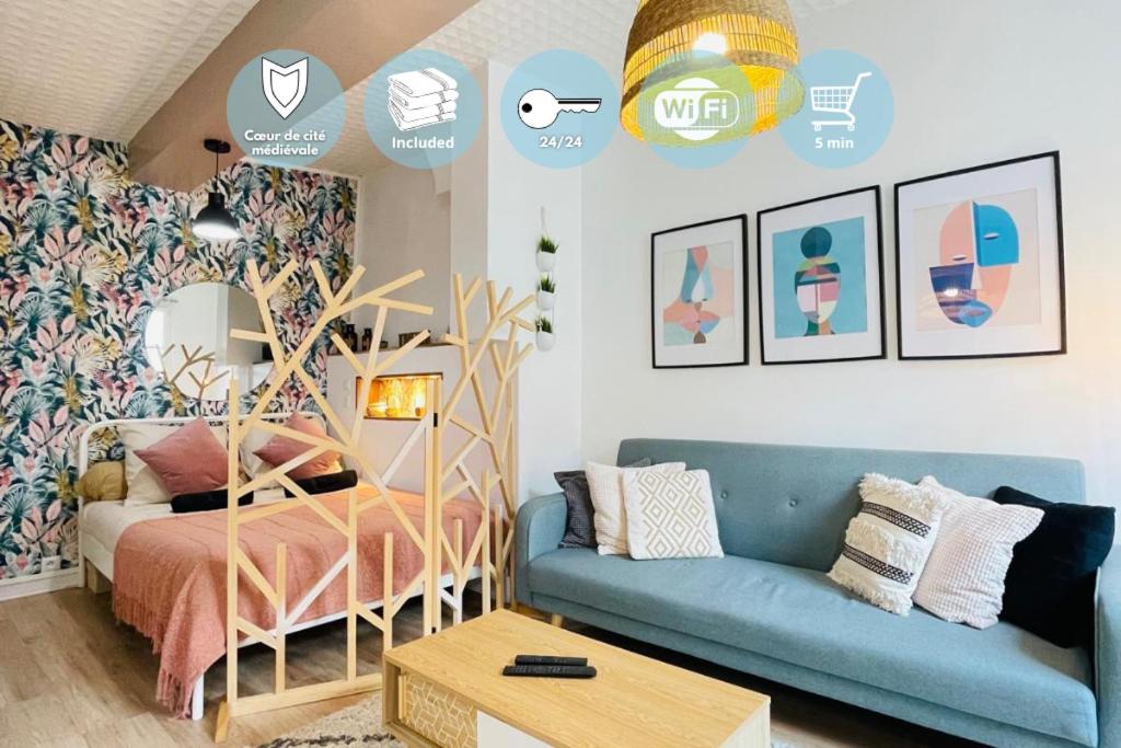 Provins au coeur du quartier historique - Charmant studio pour 2 - B&B