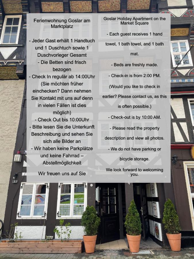 Apartment A4 Goslar am Marktplatz - B&B Goslar