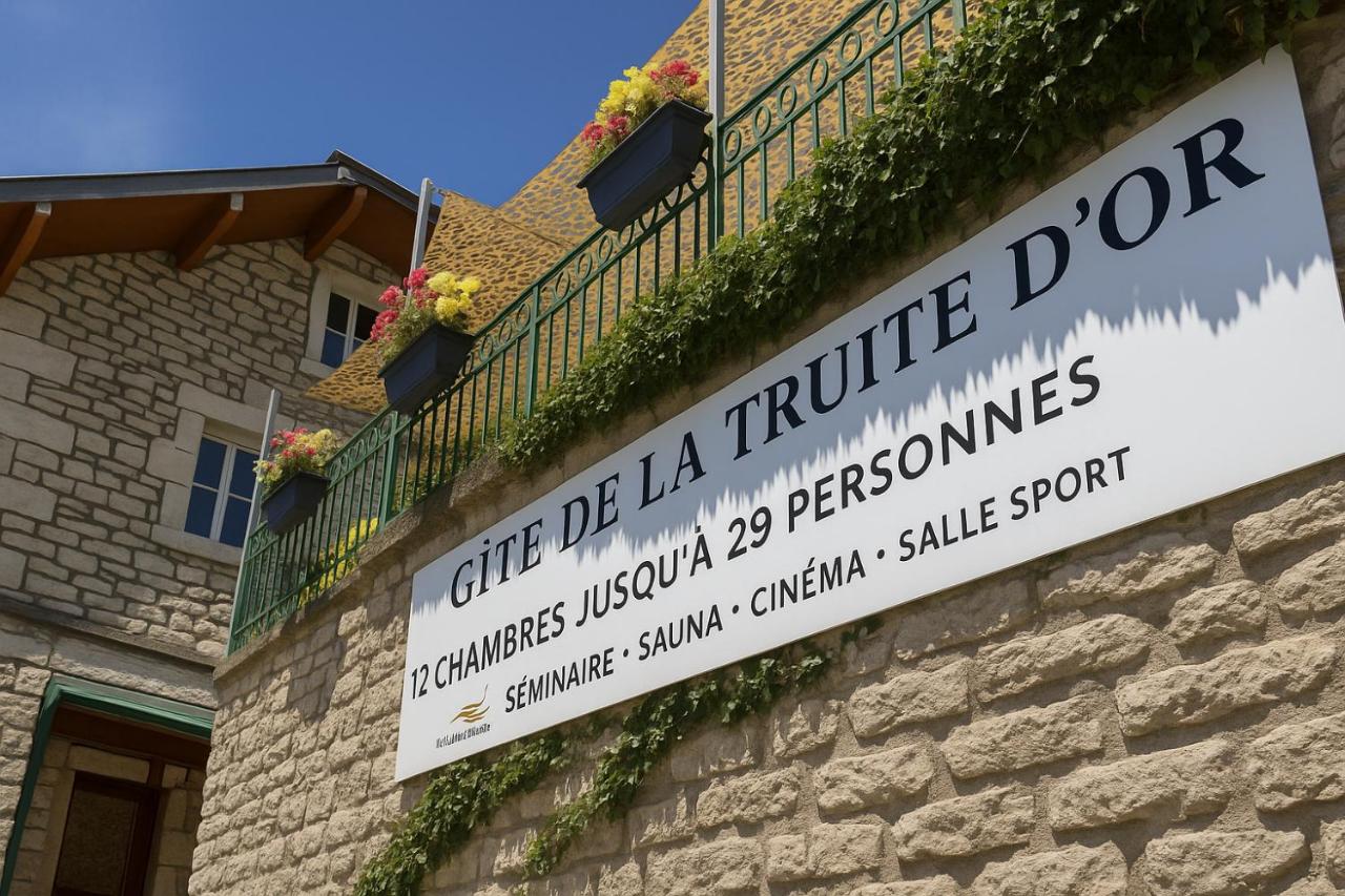 Gîte de groupe La Truite d Or - Ancien hôtel privatisé, 29 personnes, 12 chambres - Chambres d'hôtes Lods