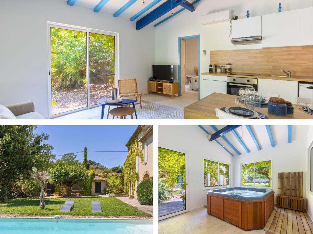Escapade provençale - Cocon climatisé avec jacuzzi privatif - Piscine et jardin partagés - Proche Avignon et vignobles - Parking privé - Au calme - Ferienwohnung Bédarrides