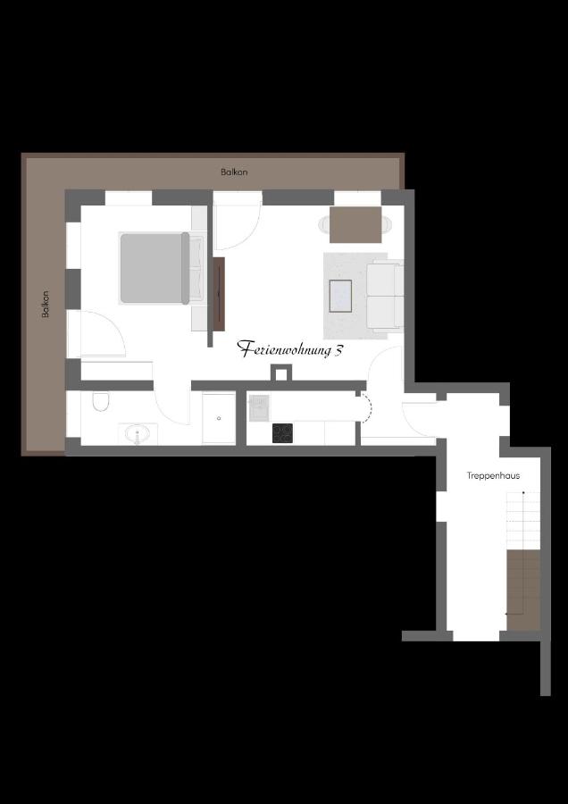 Apartamento de 1 dormitorio con balcón