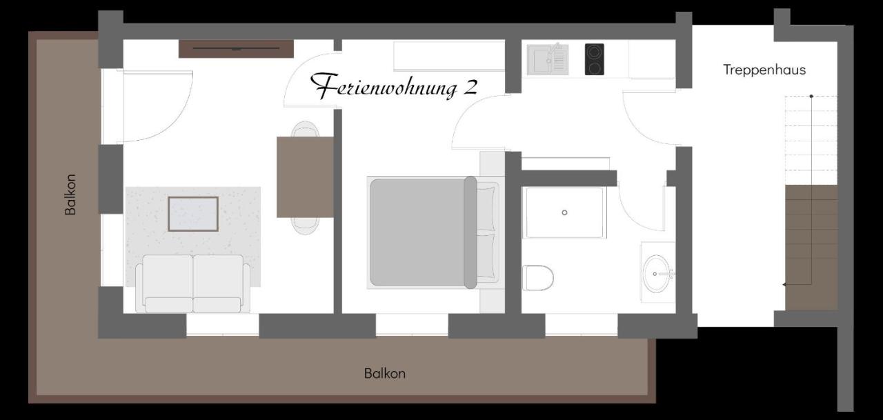 Apartment mit 1 Schlafzimmer und Bergblick