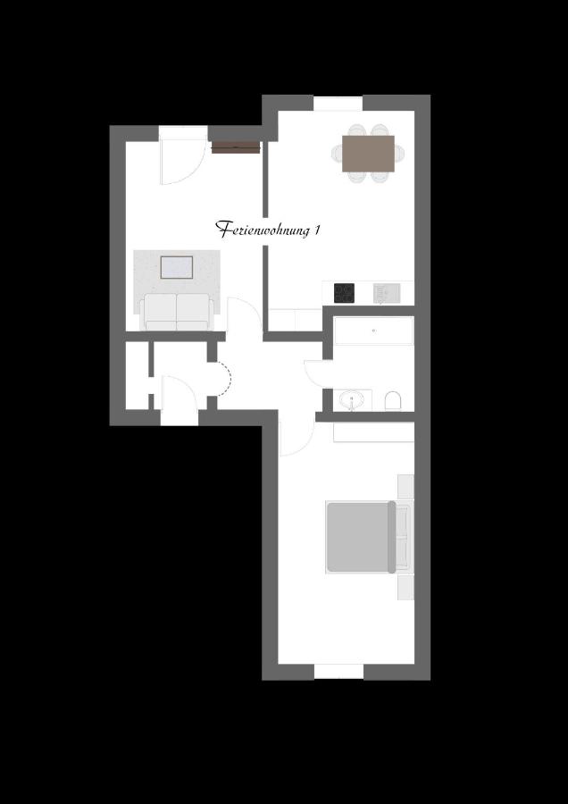Apartment mit 1 Schlafzimmer und Terrasse