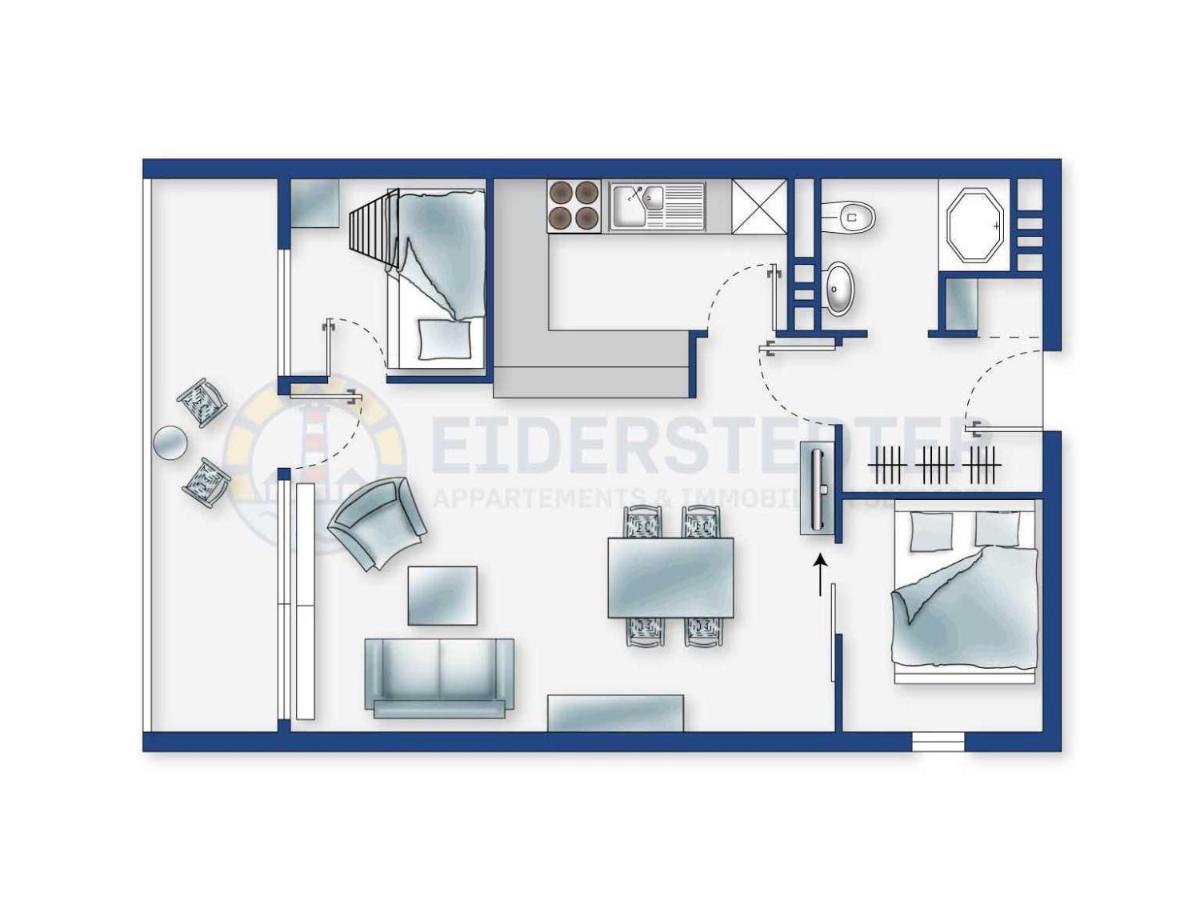 Wohnung 135 Studio am Meer ID 078 - B&B Sankt Peter-Ording