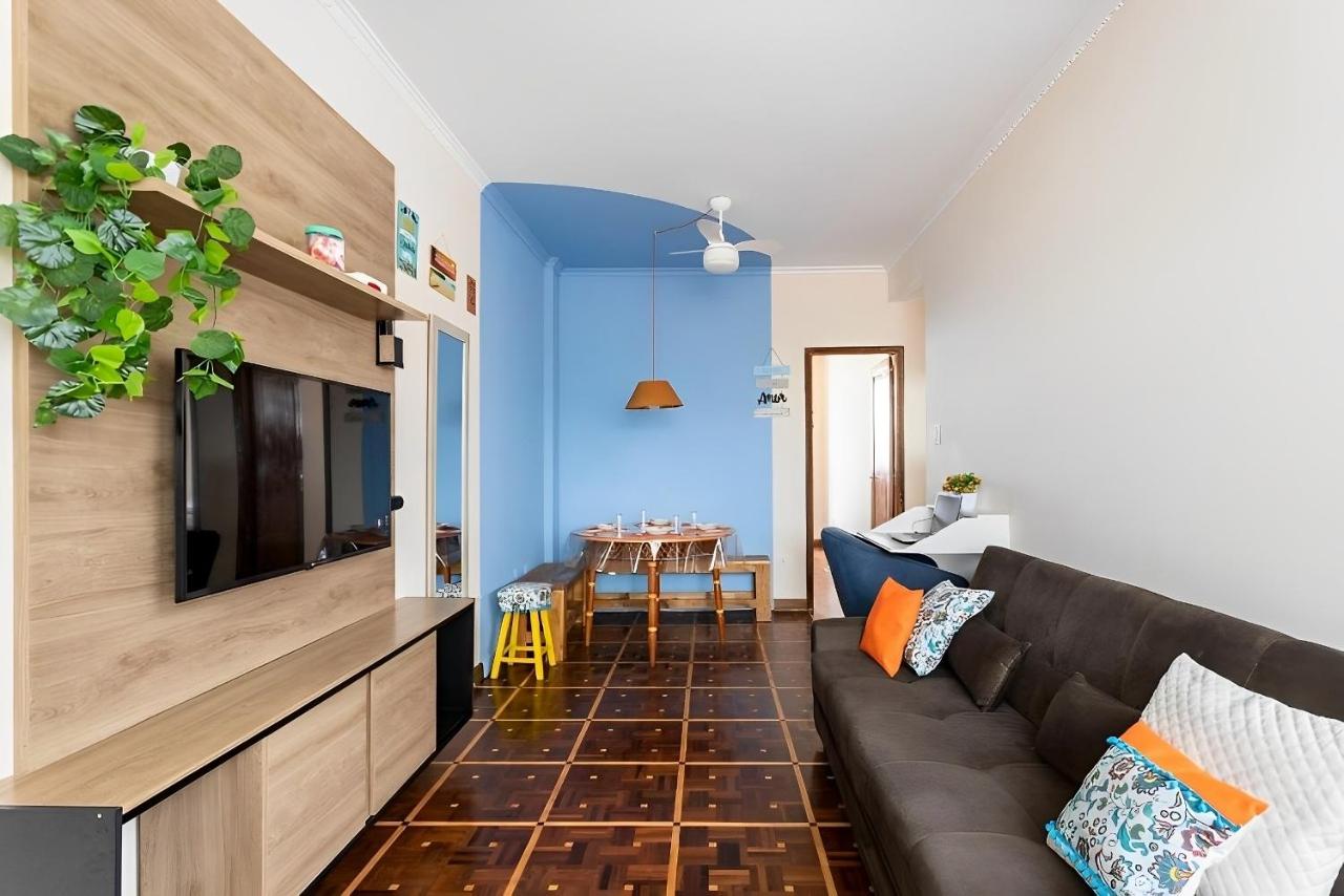 CONTEMPLAMAR - Frente Mar, Mini Cinema, Enxoval, Centro e todo nosso carinho - Ferienwohnung Praia Grande