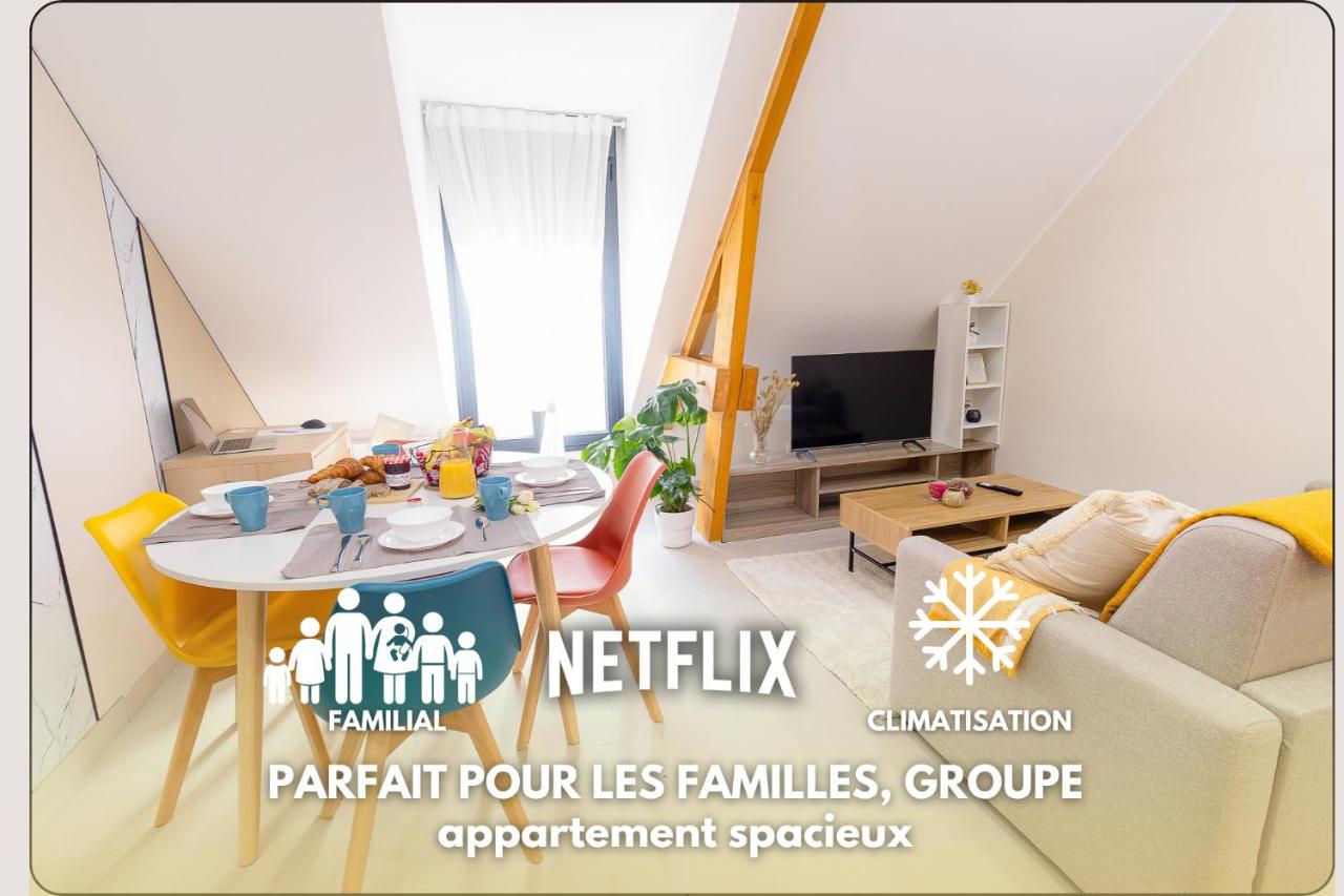 Les bonn'apparts sur seine - La spacieuse - Famillial 6pers - Parking - B&B Bonnières-sur-Seine