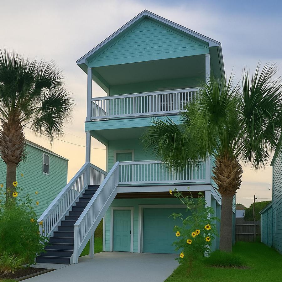 Newly Build House!Island Charm Balcony Vibes 3 Min to Beach - B&B