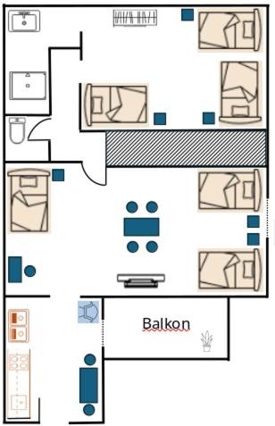 Apartment mit 2 Schlafzimmern