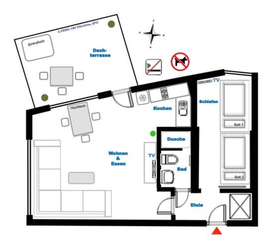 Villa Anna I - Penthouse 64 - Bed and Breakfast Sankt Peter-Ording