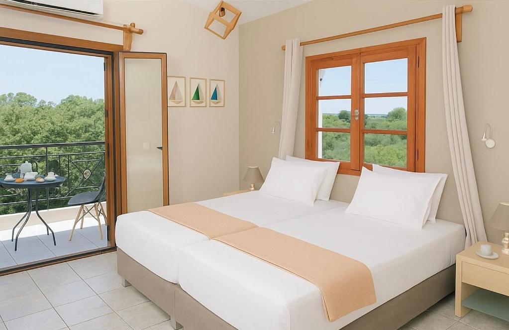 Doppel-/Zweibettzimmer mit Bergblick