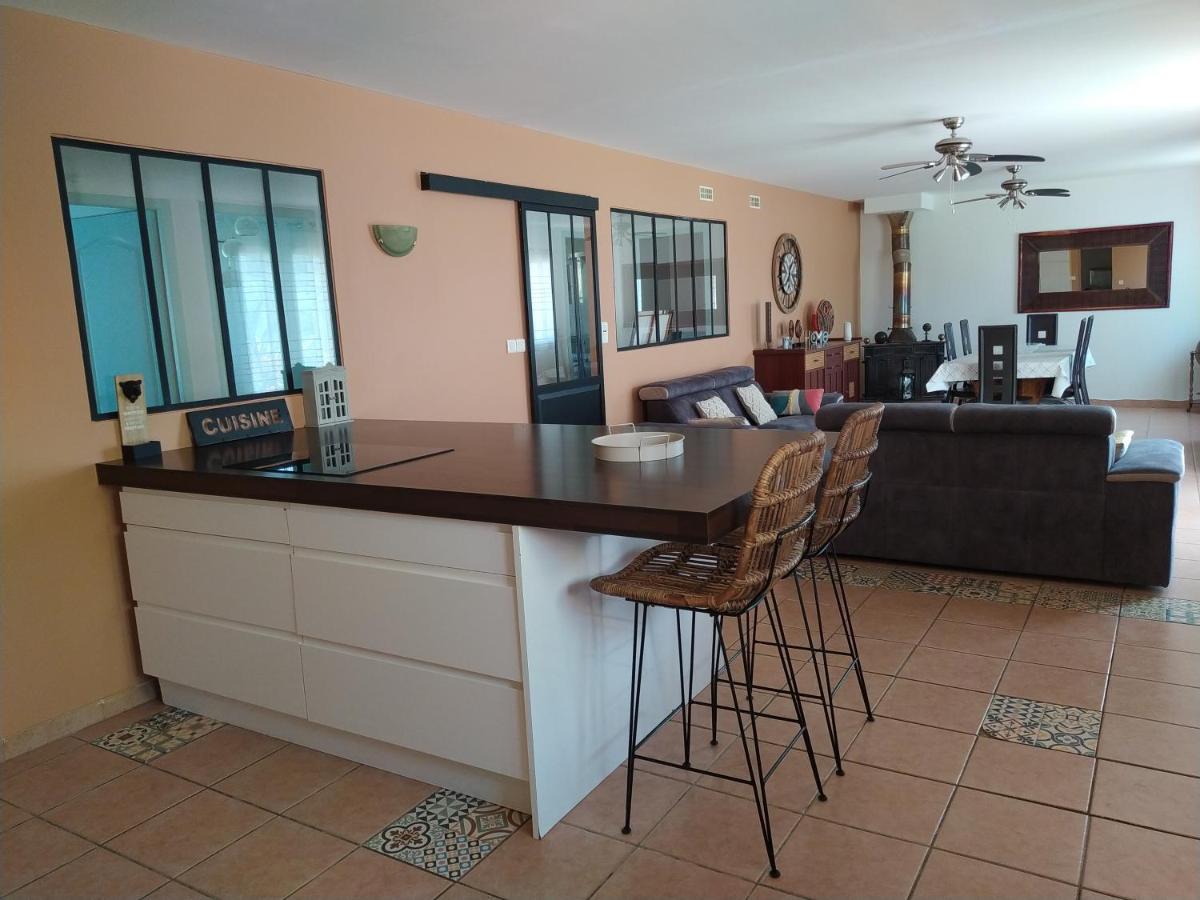 Villa plain-pied avec piscine californienne privée - B&B Pouzolles