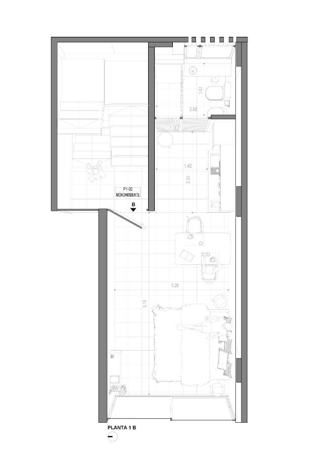 Monoambiente - Edificio Pequeño 2A - Ferienwohnung Rosario