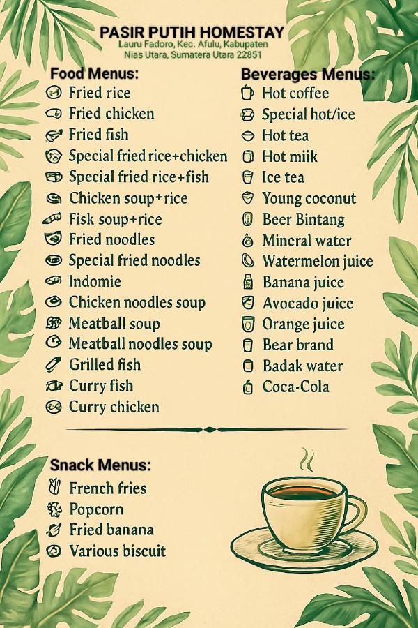 Pasir Putih Afulu Homestay - Ferienwohnung Afulu