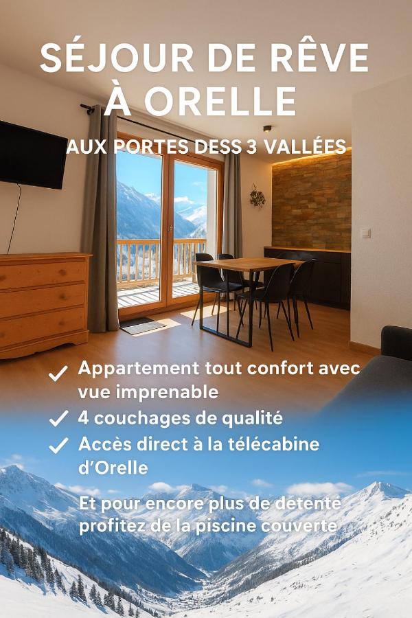 Appartement cosy vue panoramique Orelle les 3 Vallées - B&B Orelle