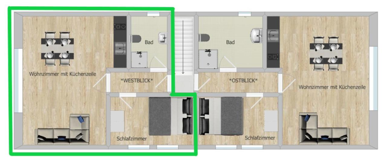 Apartment mit 1 Schlafzimmer und Aussicht