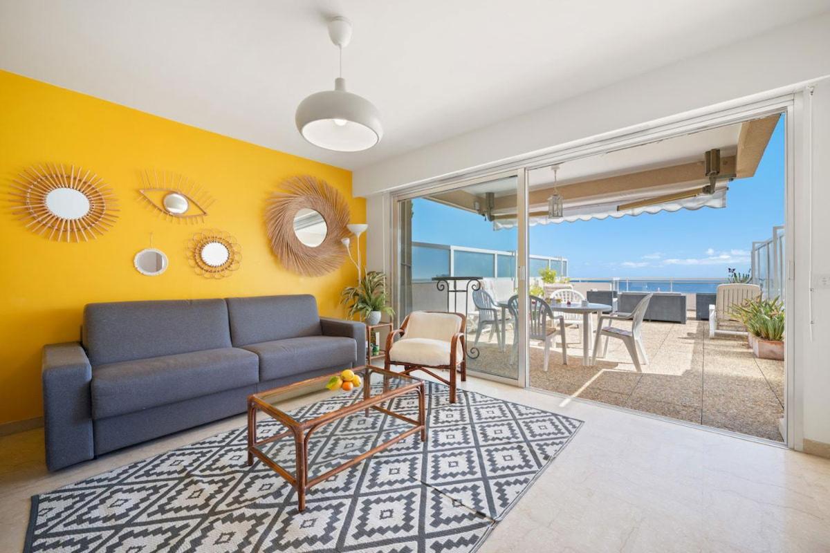 Le Neptune - Vue Mer - Grande terrasse - Parking - B&B Menton