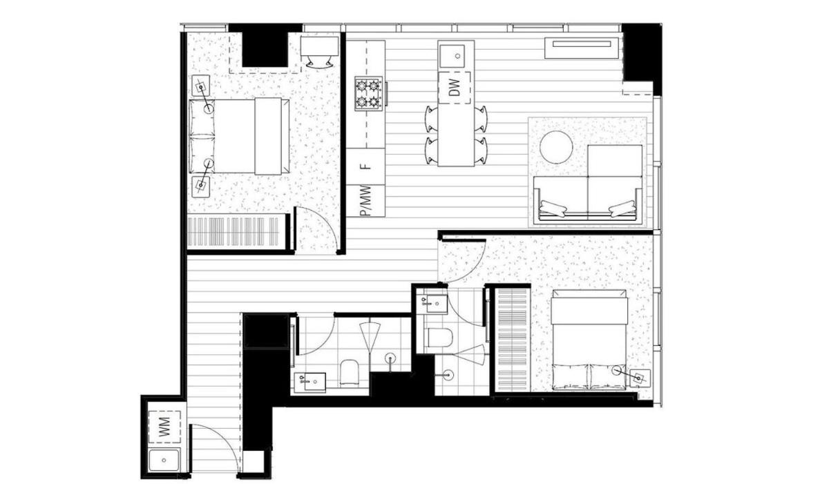 Beach to City Views Stylish 2Bed Sky Apartment 2bath 1 car park - B&B Melbourne