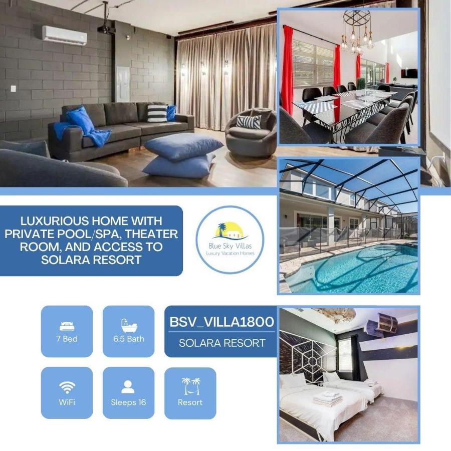 BSV1800 Luxury 7 Bedroom 5 Bathroom Villa in Solara Resort - B&B Kissimmee