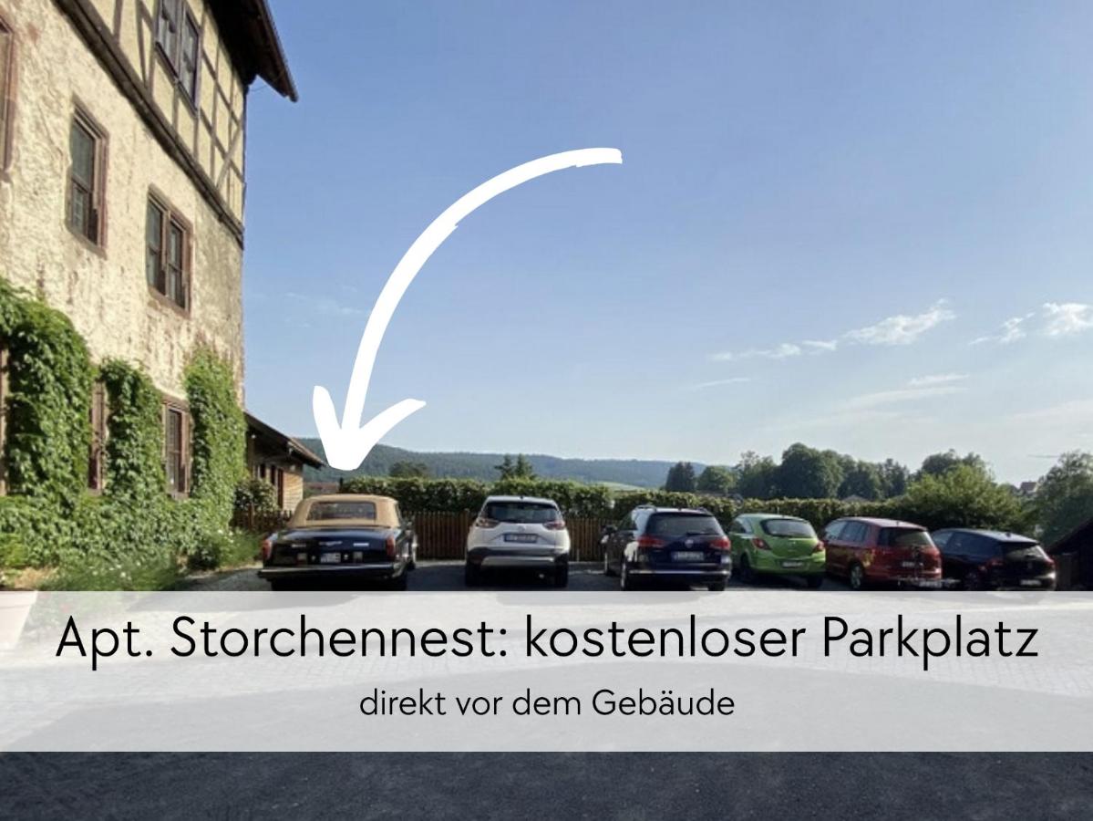 STORCHENNEST - Scandi Style - in der historischen Hinterburg Schlitz - mit Aufzug, Parkplatz & Garten - nahe Fulda und Bad Hersfeld - B&B Schlitz