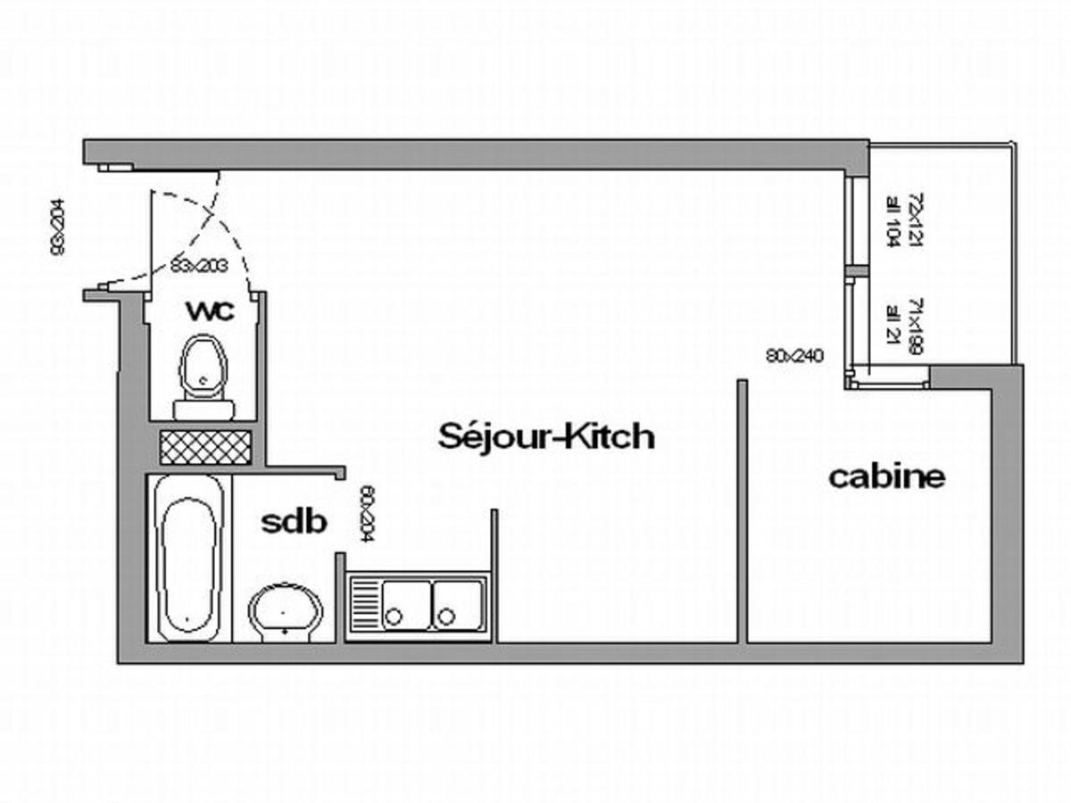 Studio cabine 4 pers, Animaux admis, Pied des pistes - FR-1-340-106 - B&B Chamrousse