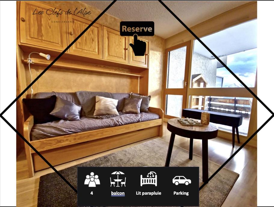 Logement lumineux - Centre station - Cozy - Chambres d’hôtes L'Huez