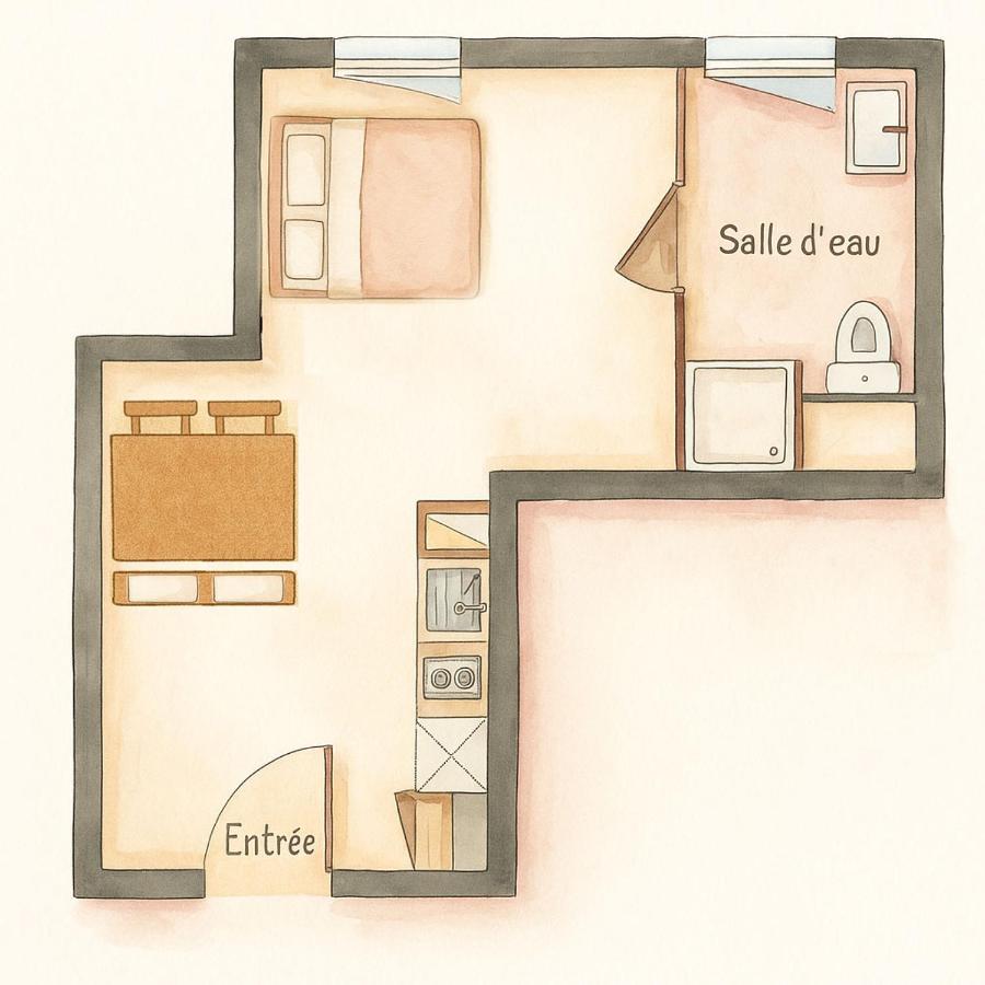 Studio, Emplacement parfait, Séjour tout confort - B&B Chessy